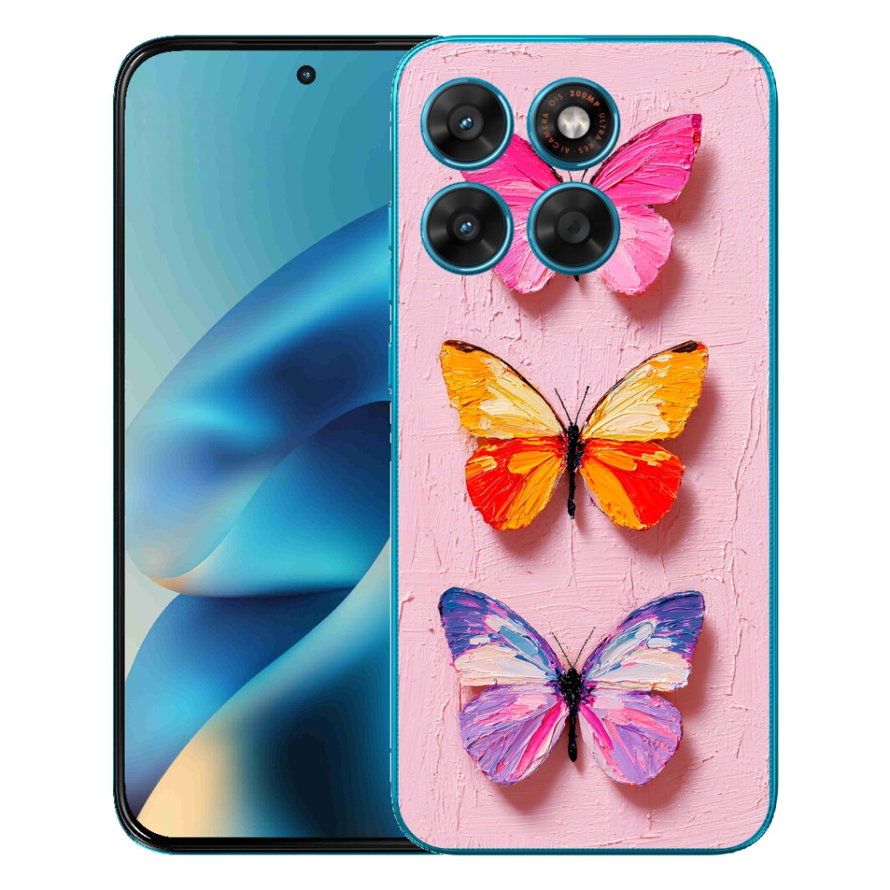 Gélový obal mmCase pre Motorola Moto G87/G77/G67 – trojica motýľov