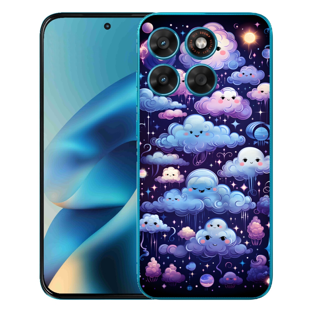 Gélový obal mmCase pre Motorola Moto G87/G77/G67 – obláčiky