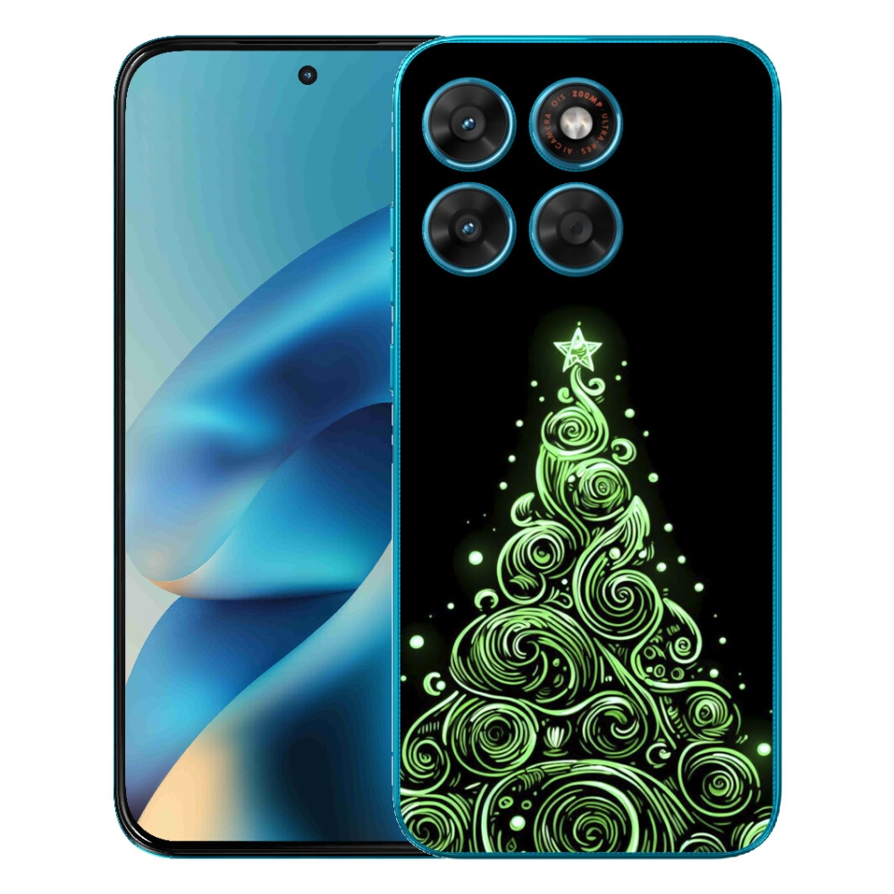 Gélové puzdro mmCase pre Motorola Moto G87/G77/G67 – neónový vianočný stromček 3