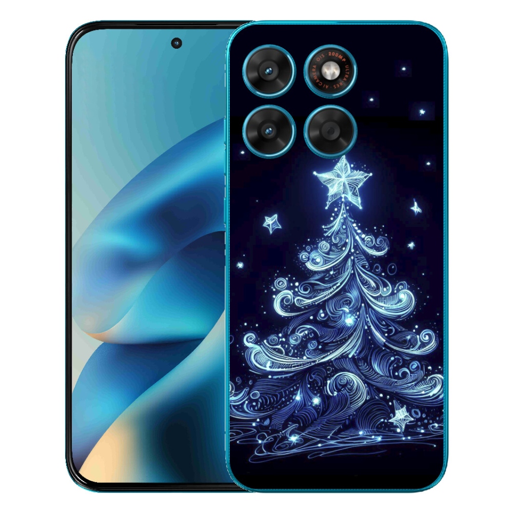 Gélové puzdro mmCase pre Motorola Moto G87/G77/G67 – neónový vianočný stromček 4