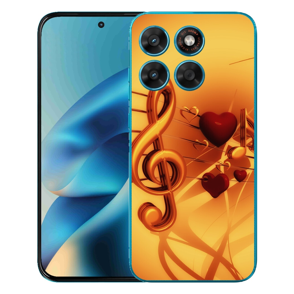 Gélový obal mmCase pre Motorola Moto G87/G77/G67 – noty