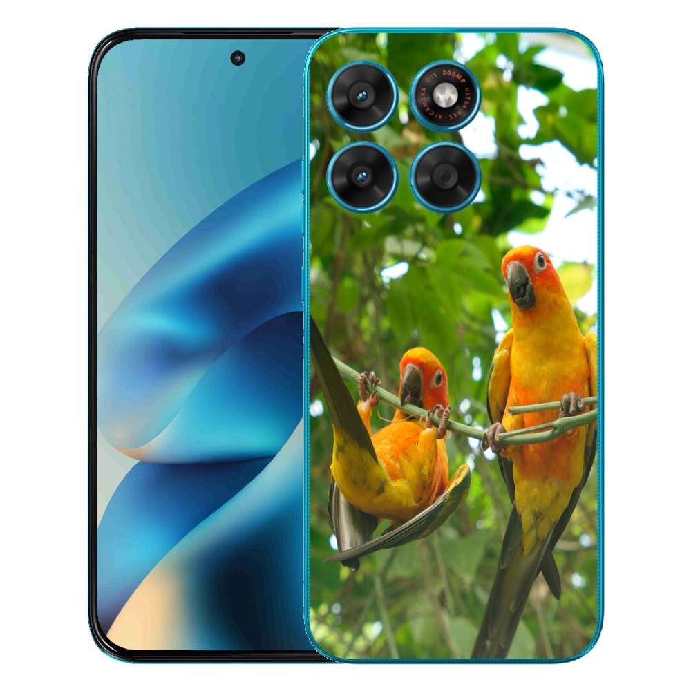 Gélový obal mmCase pre Motorola Moto G87/G77/G67 – papagáje aratingy