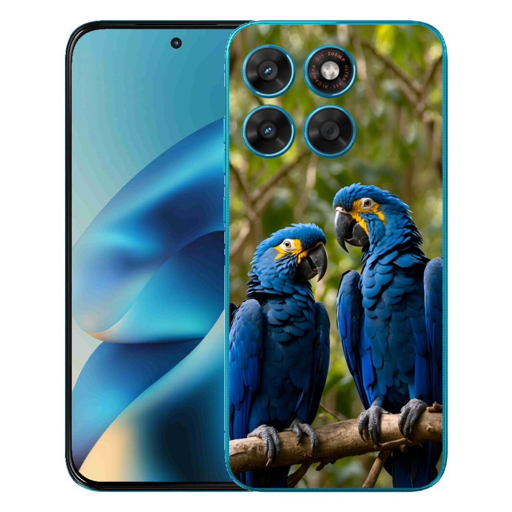 Gélový obal mmCase pre Motorola Moto G87/G77/G67 – papagájové duo
