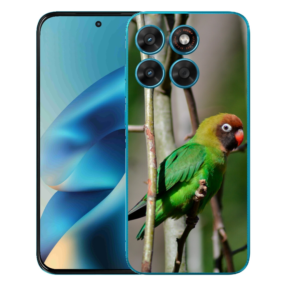 Gélový obal mmCase pre Motorola Moto G87/G77/G67 – papagáj agapornis