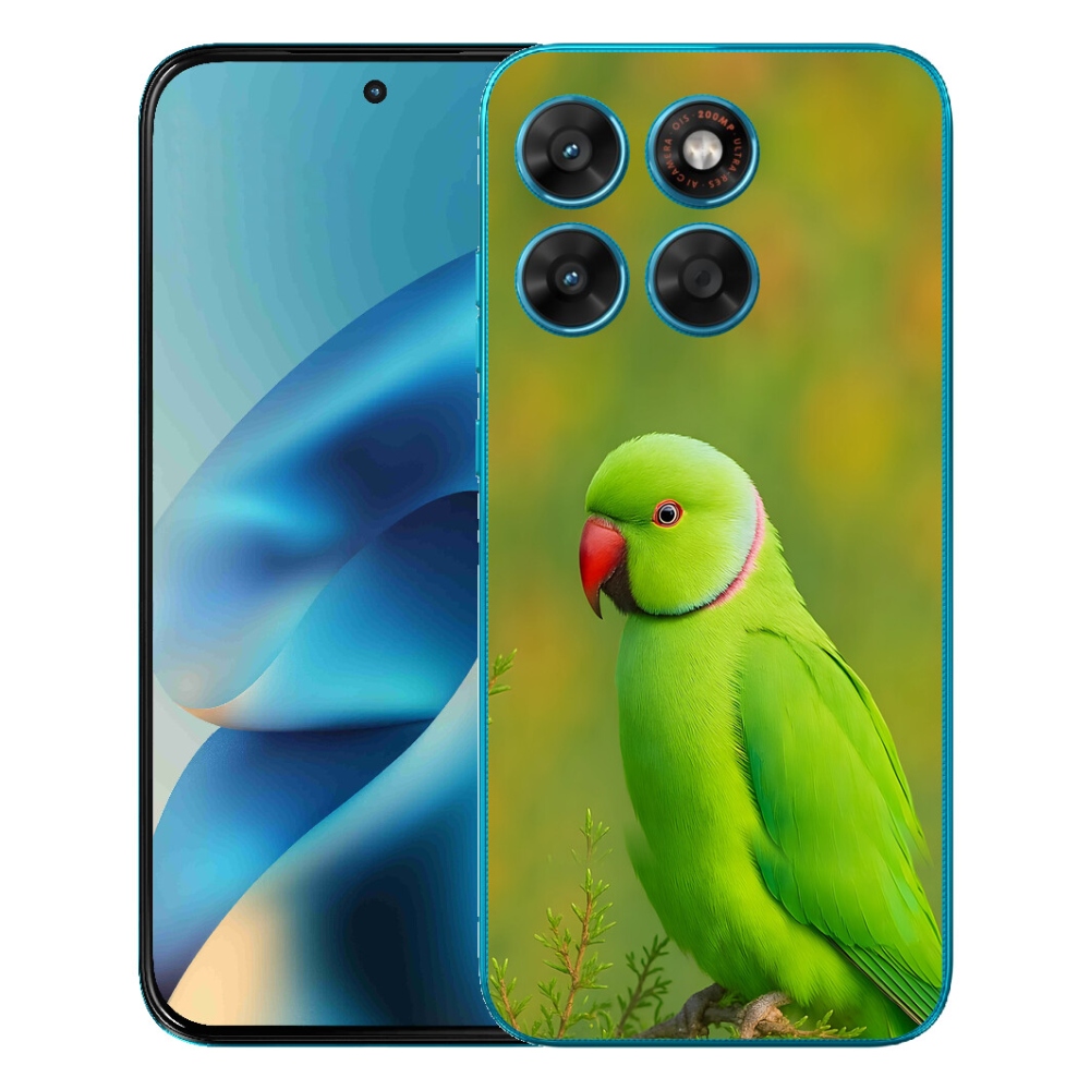 Gélový obal mmCase pre Motorola Moto G87/G77/G67 – papagáj alexandr 2