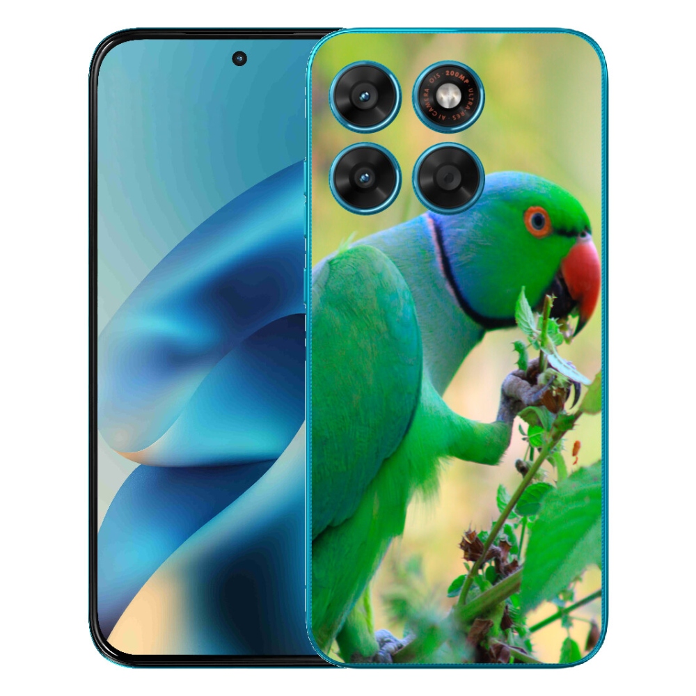 Gélový obal mmCase pre Motorola Moto G87/G77/G67 – papagáj alexandr