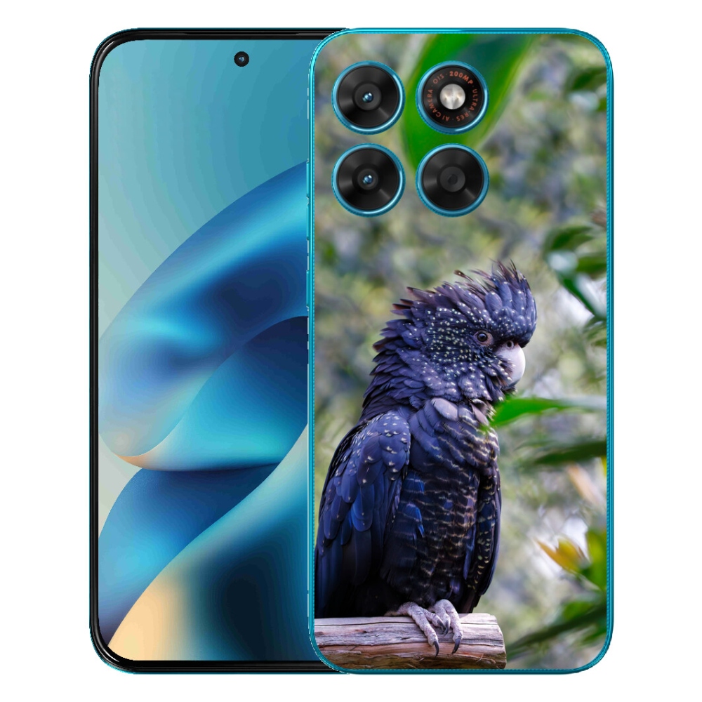 Gélový obal mmCase pre Motorola Moto G87/G77/G67 – kakadu, čierny
