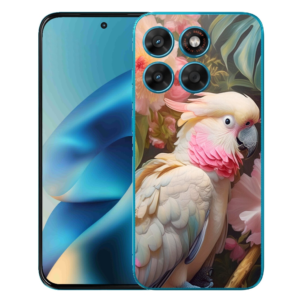 Gélový obal mmCase pre Motorola Moto G87/G77/G67 – ružový kakadu 2