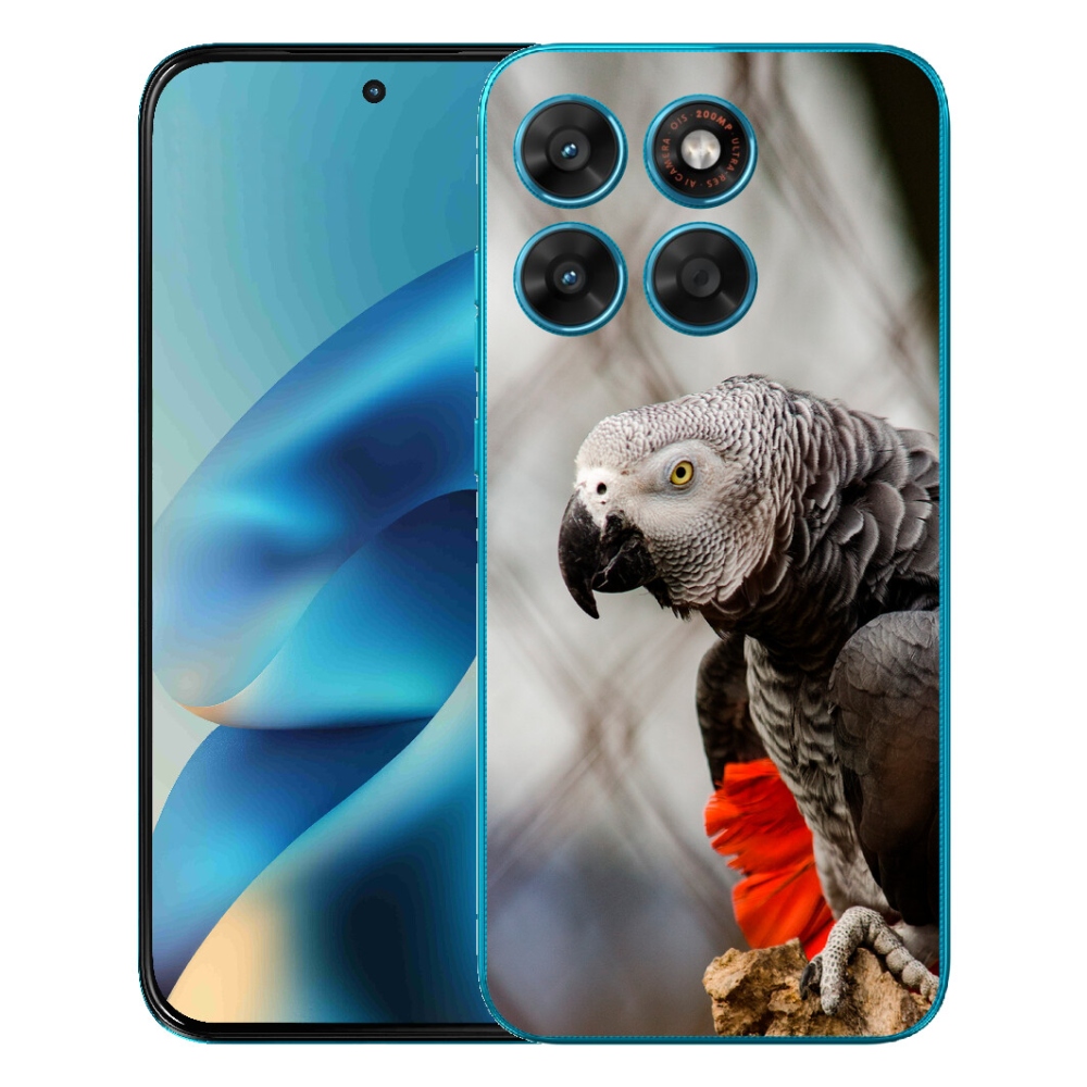 Gélový obal mmCase pre Motorola Moto G87/G77/G67 – papagáj žako 3