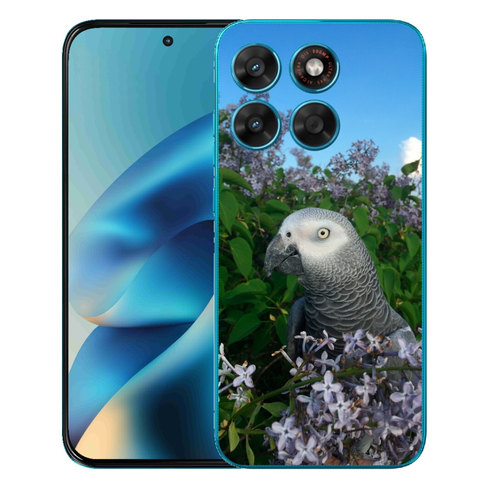 Gélový obal mmCase pre Motorola Moto G87/G77/G67 – papagáj žako