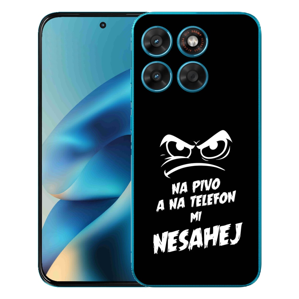 Gélové puzdro mmCase pre Motorola Moto G87/G77/G67 – motív piva 2, čierne pozadie