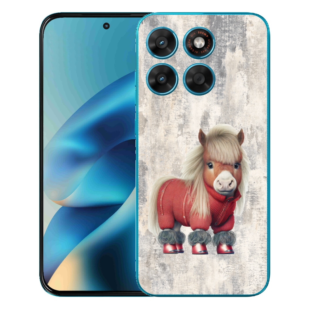 Gélový obal mmCase pre Motorola Moto G87/G77/G67 – poník v svetri