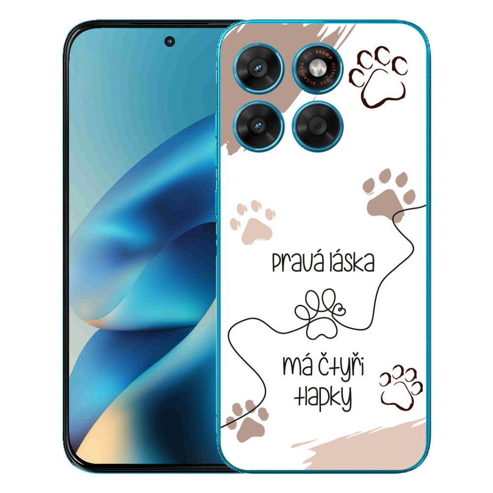 Gélové puzdro mmCase pre Motorola Moto G87/G77/G67 – motív so psom, 1, biele pozadie