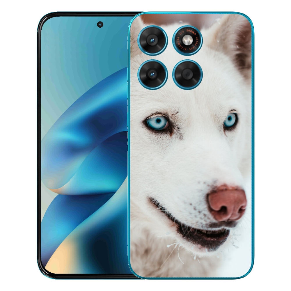 Gélový obal mmCase pre Motorola Moto G87/G77/G67 – pohľad z perspektívy psa