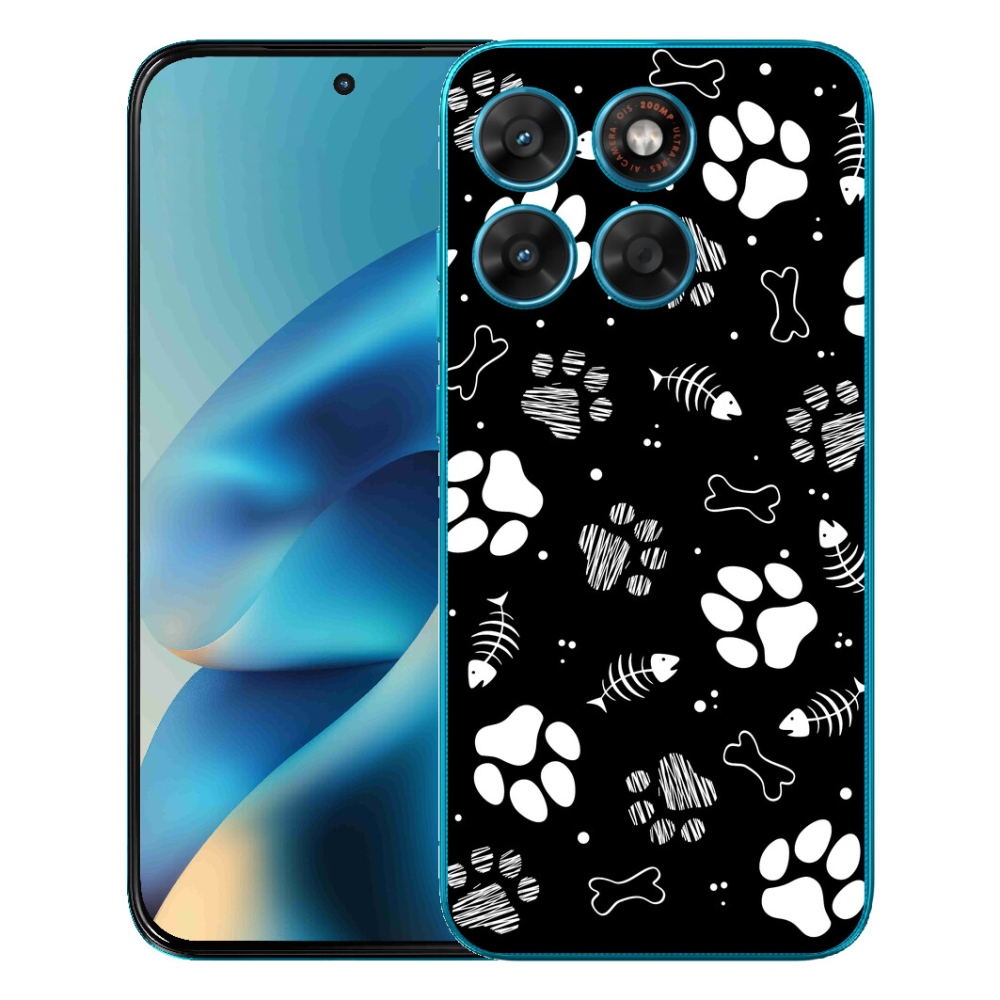 Gélový obal mmCase pre Motorola Moto G87/G77/G67 – psie labky