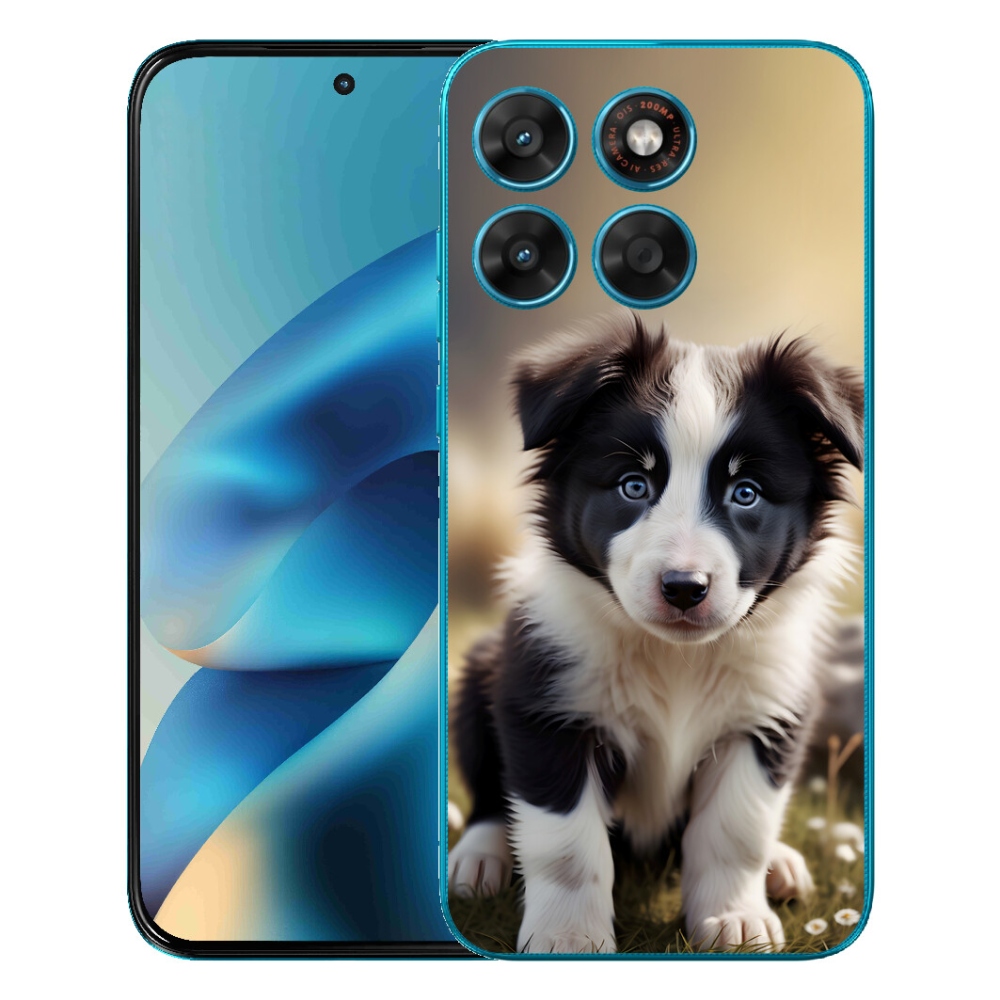 Gélový obal mmCase pre Motorola Moto G87/G77/G67 – roztomilý border kolie