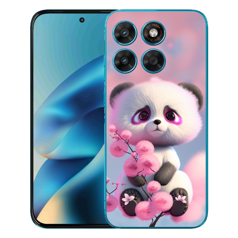 Gélový obal mmCase pre Motorola Moto G87/G77/G67 – roztomilá panda 1
