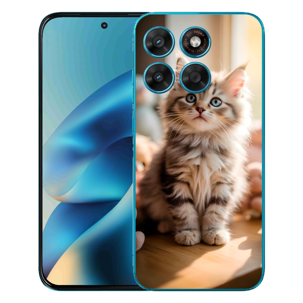 Gélový obal mmCase pre Motorola Moto G87/G77/G67 – roztomilé mačiatko 10