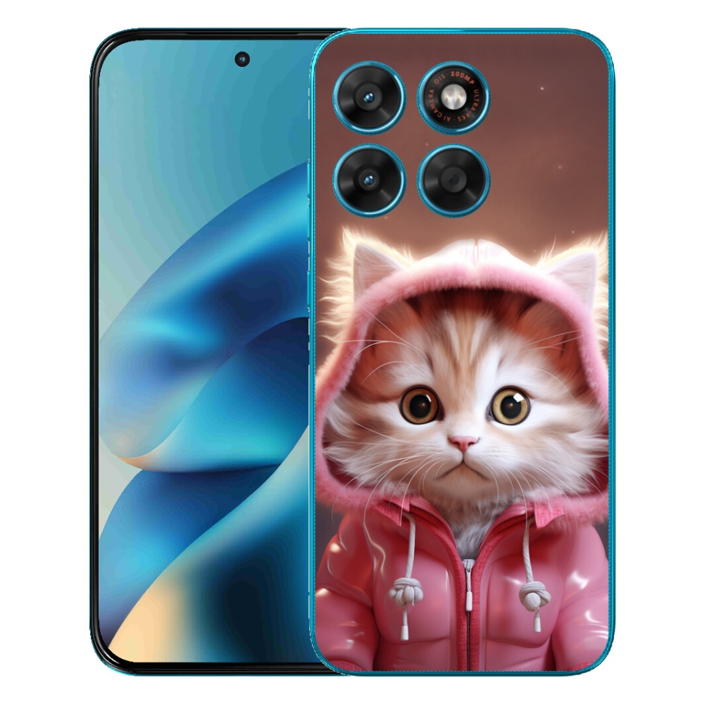 Gélový obal mmCase pre Motorola Moto G87/G77/G67 – roztomilé mačiatko 3