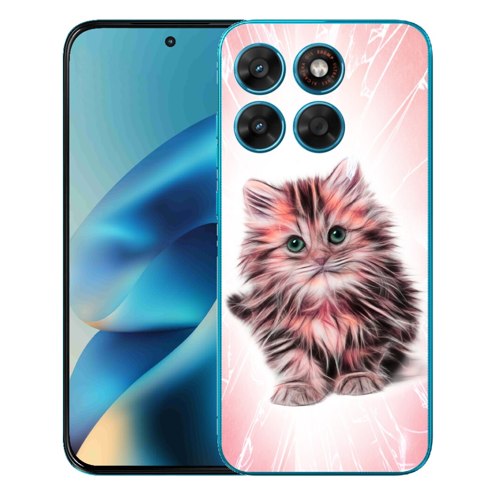 Gélový obal mmCase pre Motorola Moto G87/G77/G67 – roztomilé mačiatko
