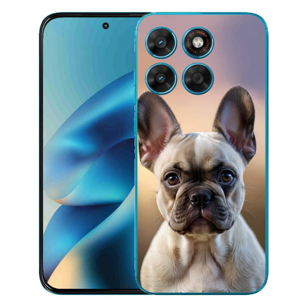 Gélové puzdro mmCase pre Motorola Moto G87/G77/G67 – roztomilý francúzsky buldoček