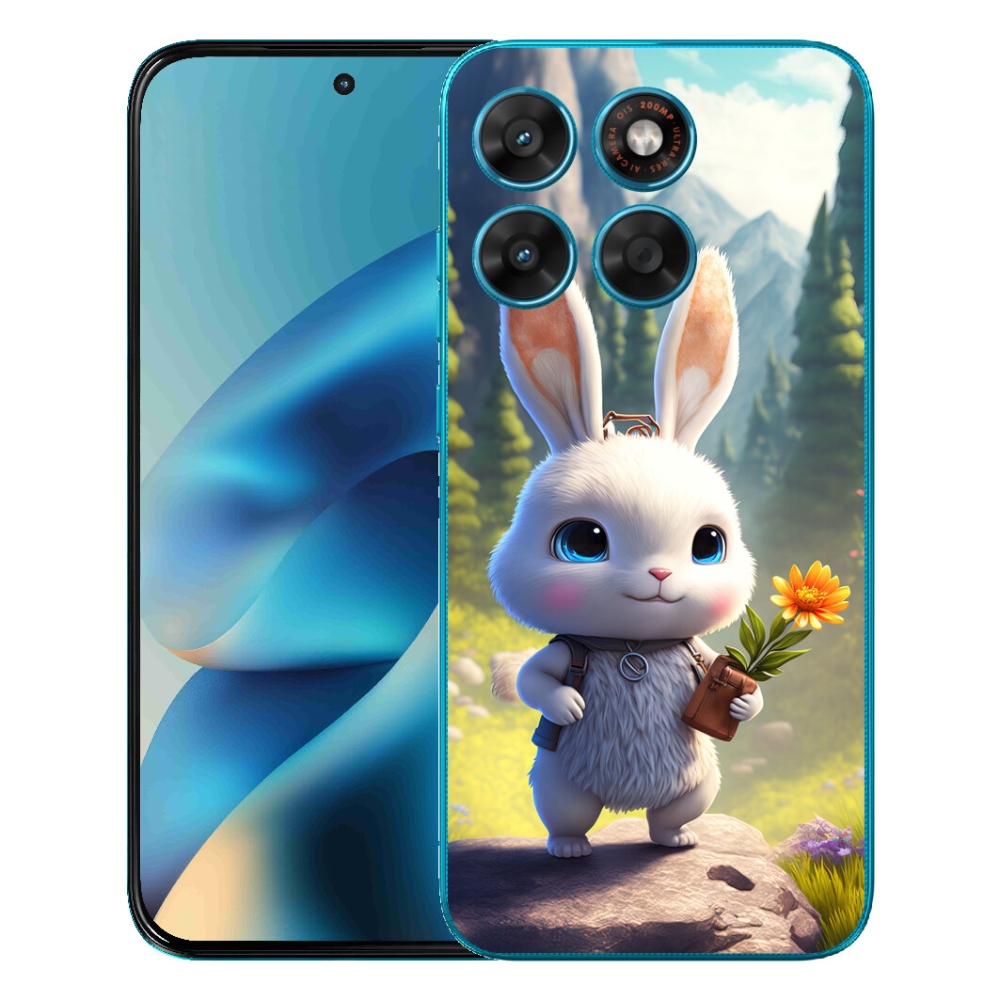 Gélový obal mmCase pre Motorola Moto G87/G77/G67 – roztomilé zajačik