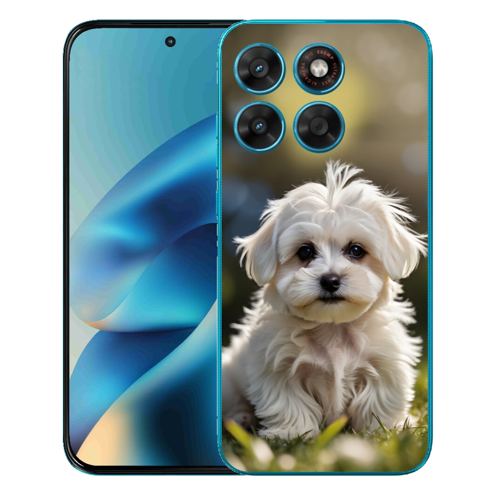 Gélové puzdro mmCase pre Motorola Moto G87/G77/G67 – roztomilý maltézsky psík