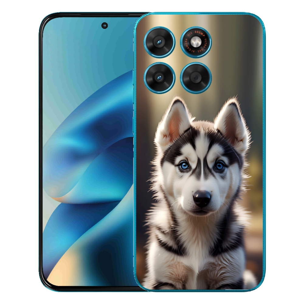 Gélový obal mmCase pre Motorola Moto G87/G77/G67 – roztomilý sibírsky husky