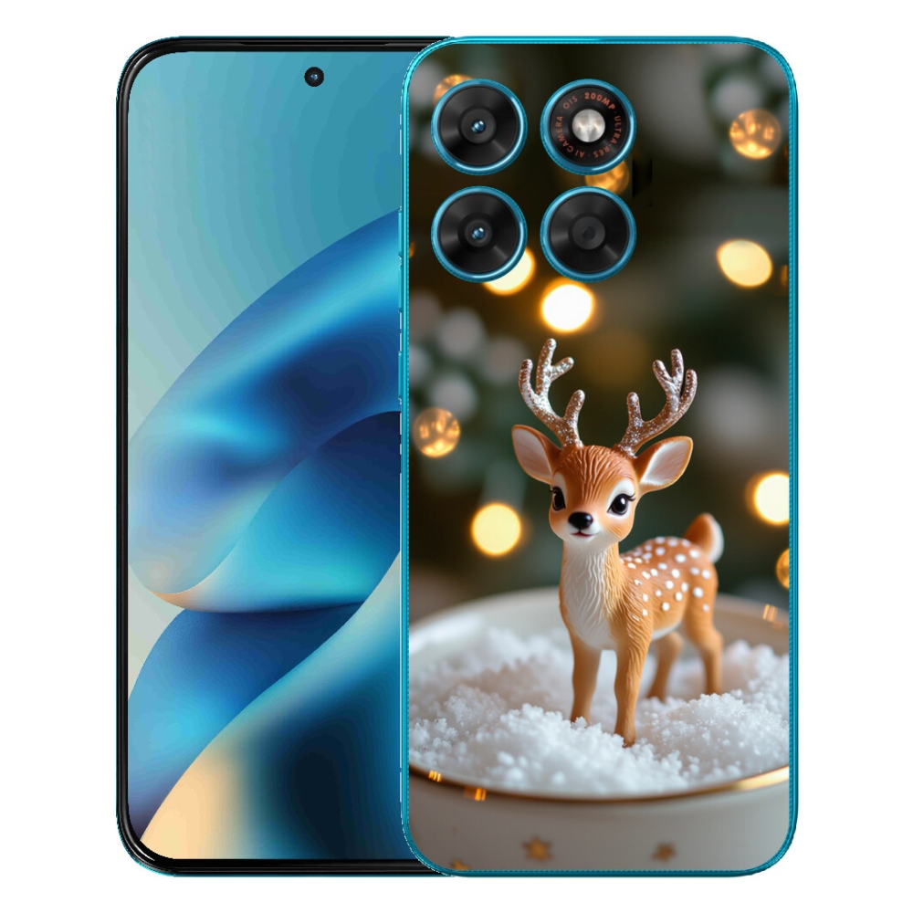 Gélové puzdro mmCase pre Motorola Moto G87/G77/G67 – roztomilý vianočný jeleň