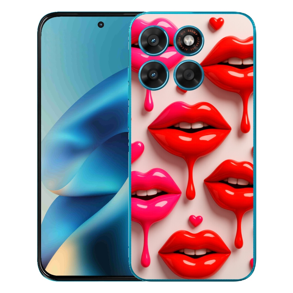Gélový obal mmCase pre Motorola Moto G87/G77/G67 – rty 2