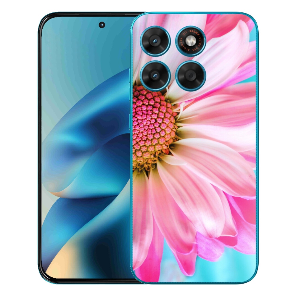 Gélový obal mmCase pre Motorola Moto G87/G77/G67 – ružová kvetina