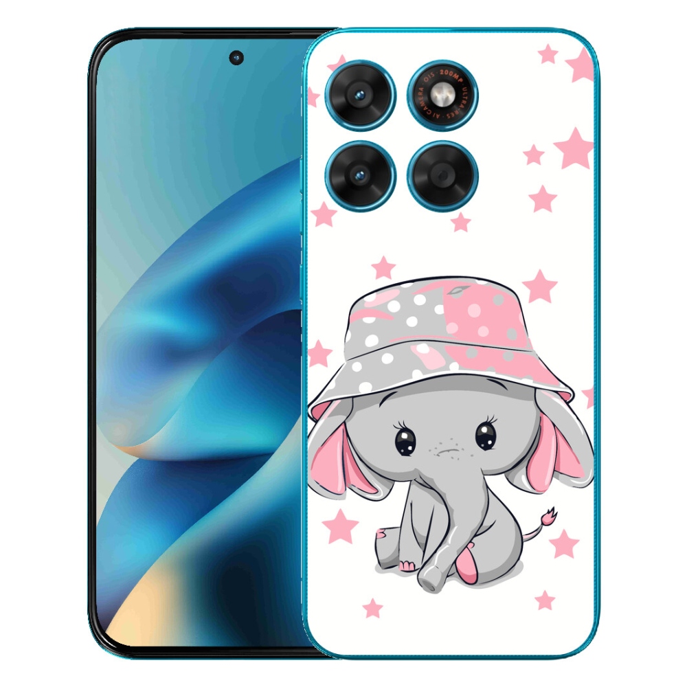 Gélový obal mmCase pre Motorola Moto G87/G77/G67 – ružový slon