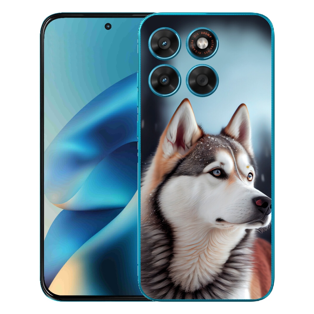 Gélový obal mmCase pre Motorola Moto G87/G77/G67 – sibírsky husky