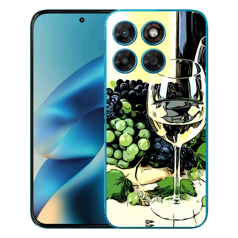 Gélové puzdro mmCase pre Motorola Moto G87/G77/G67 – pohár vína