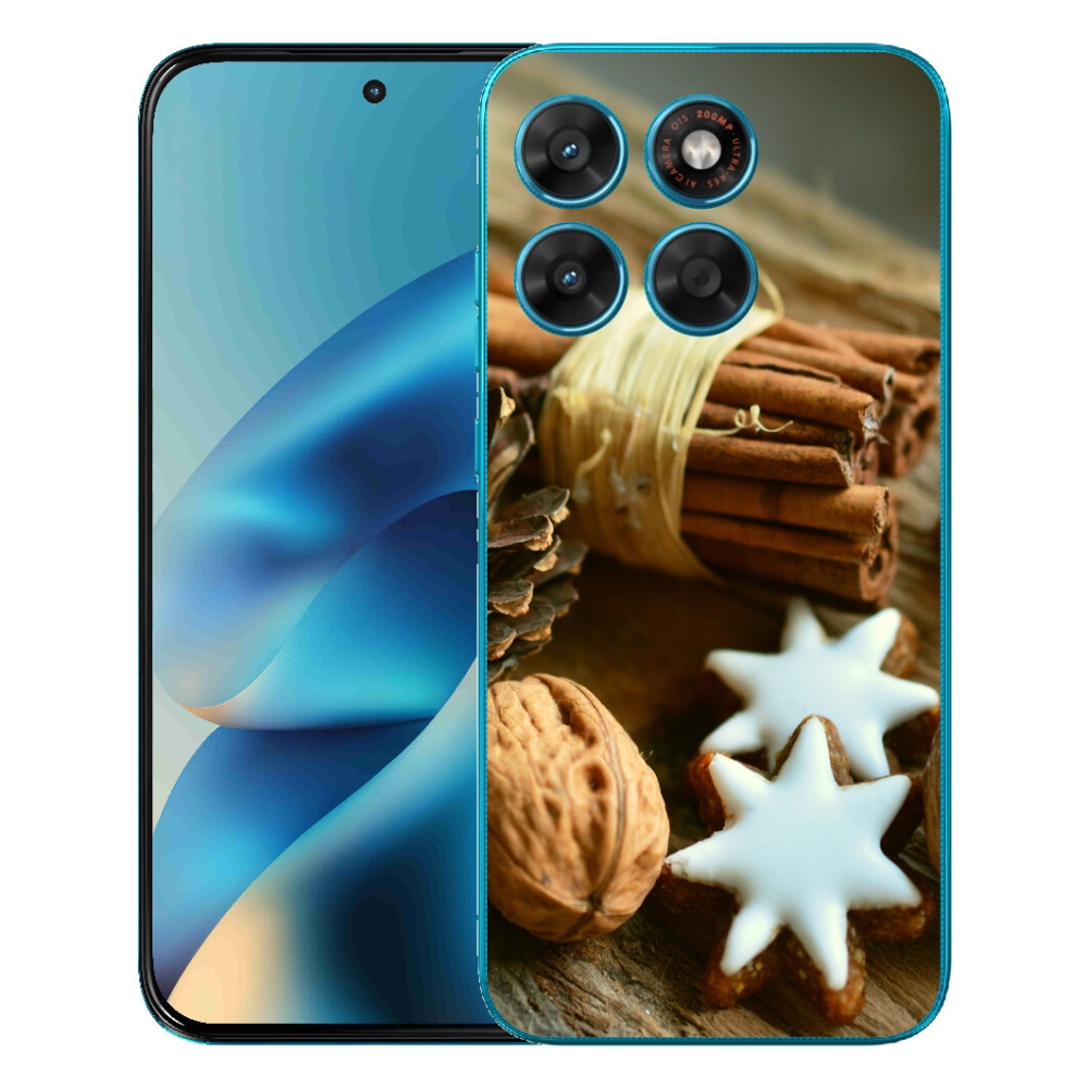 Gélový obal mmCase pre Motorola Moto G87/G77/G67 – škorica a perníčky