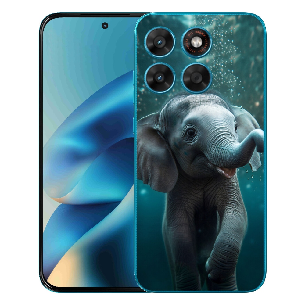 Gélový obal mmCase pre Motorola Moto G87/G77/G67 – slon pod vodou