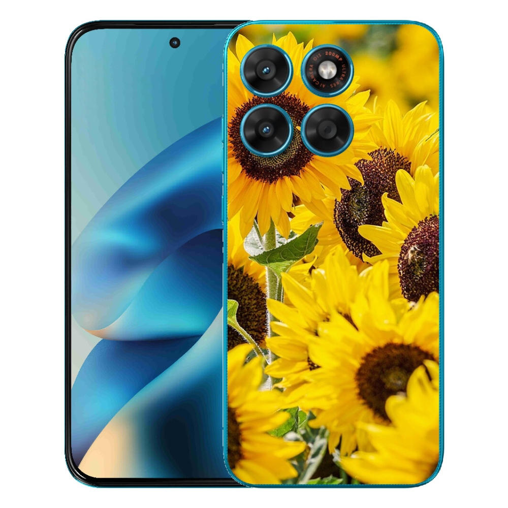 Gélový obal mmCase pre Motorola Moto G87/G77/G67 – slnečnice