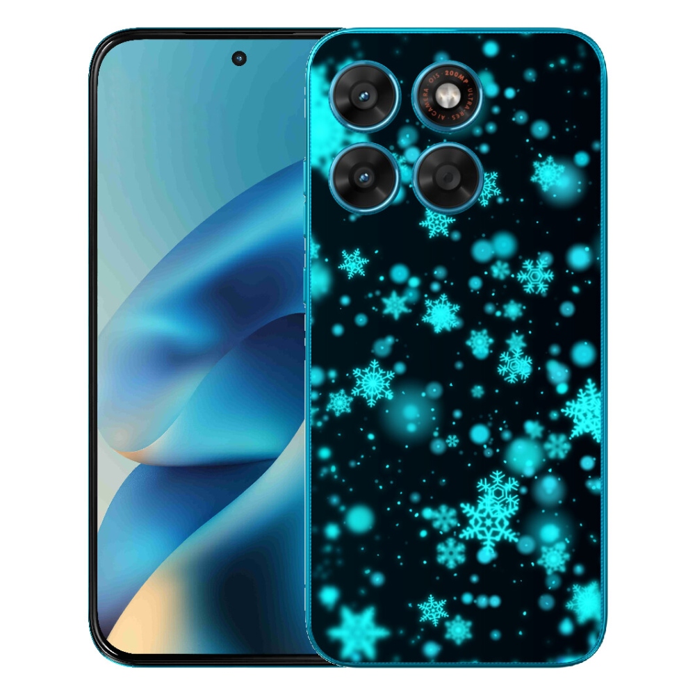 Gélový obal mmCase pre Motorola Moto G87/G77/G67 – snehové vločky 1