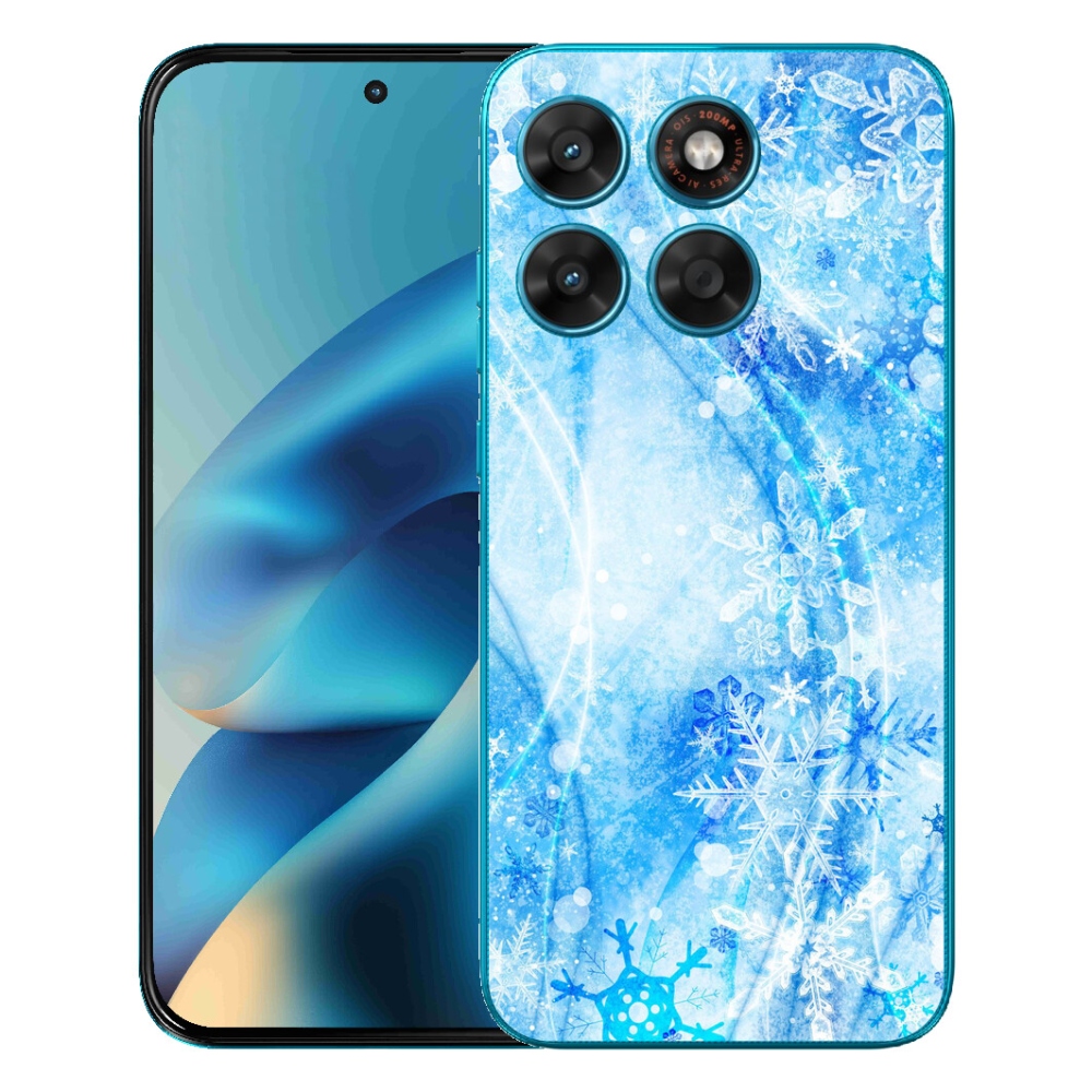 Gélový obal mmCase pre Motorola Moto G87/G77/G67 – snehové vločky