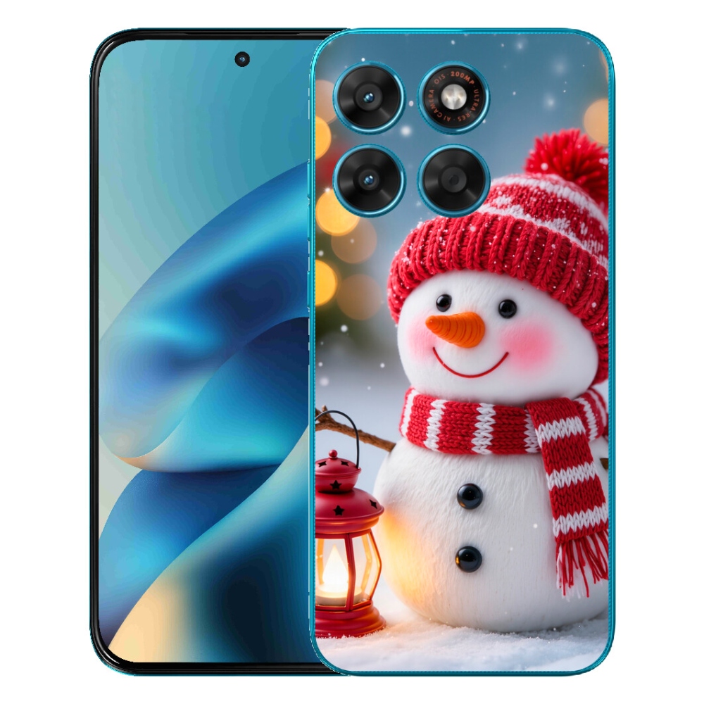 Gélový obal mmCase pre Motorola Moto G87/G77/G67 – snehuliak 2