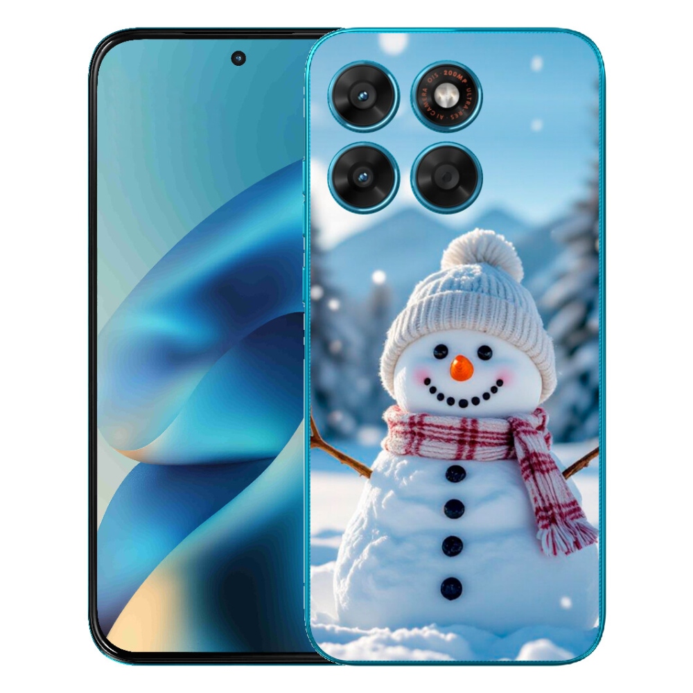 Gélový obal mmCase pre Motorola Moto G87/G77/G67 – snehuliak 3