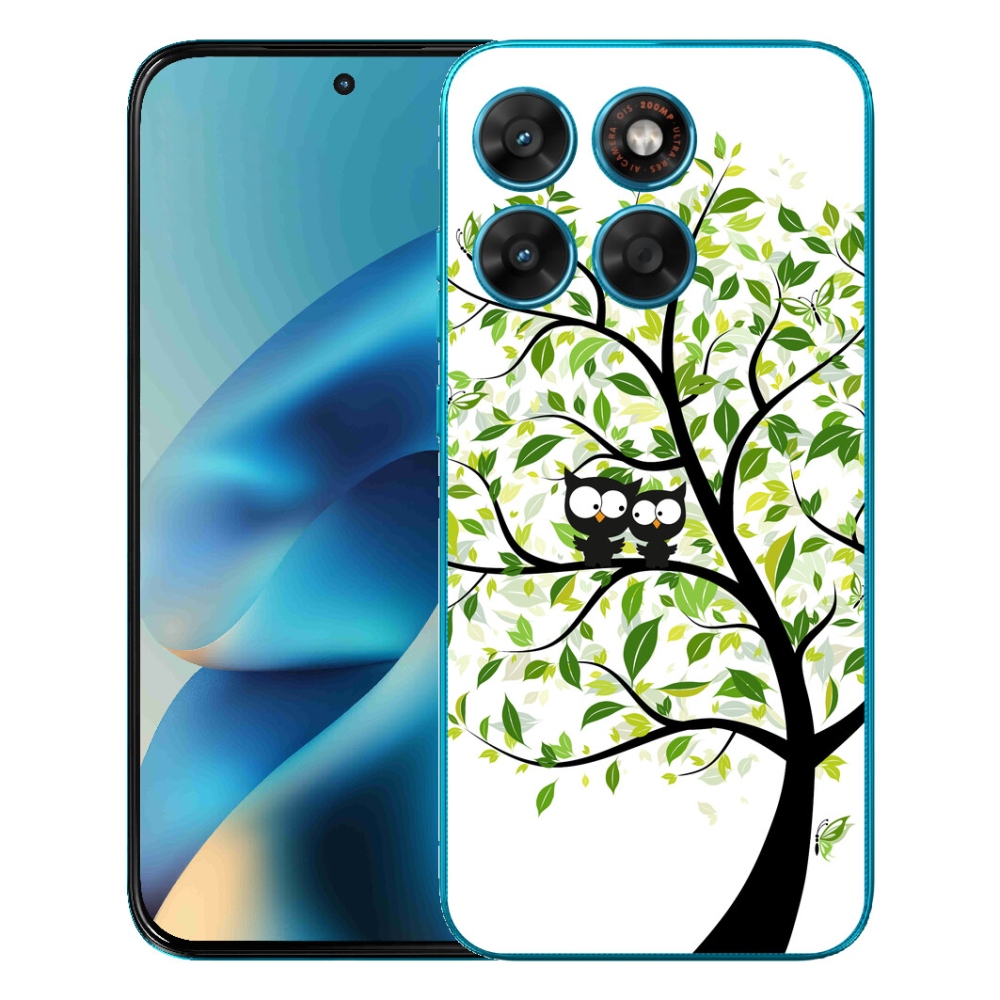 Gélový obal mmCase pre Motorola Moto G87/G77/G67 – sovy na strome