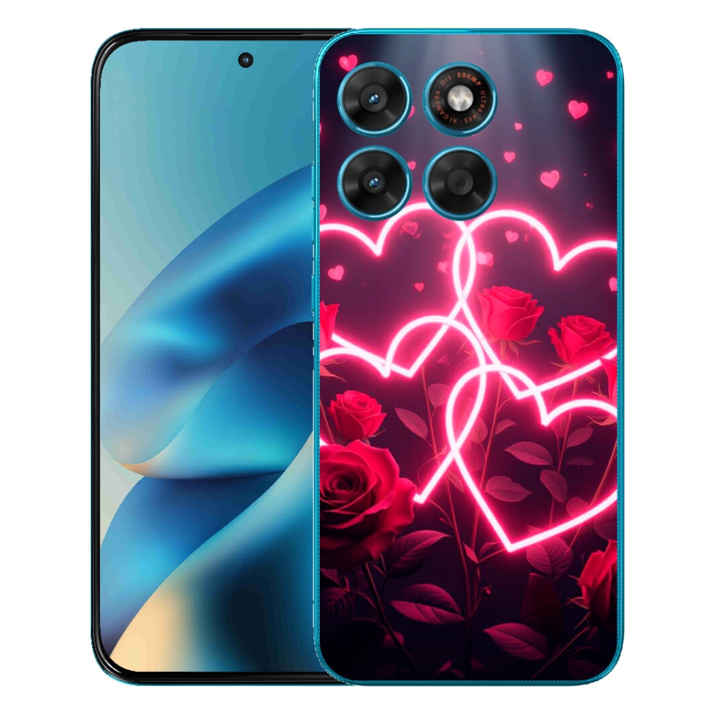 Gélový obal mmCase pre Motorola Moto G87/G77/G67 – srdce lásky