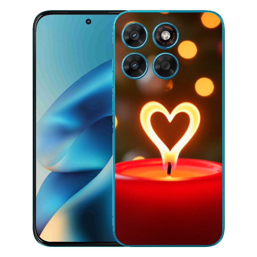 Gélový obal mmCase pre Motorola Moto G87/G77/G67 – srdce z plameňa