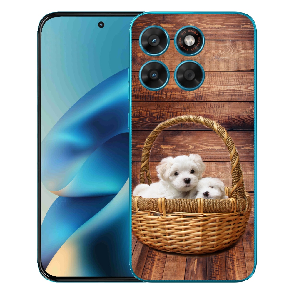 Gélový obal mmCase pre Motorola Moto G87/G77/G67 – šteniatka