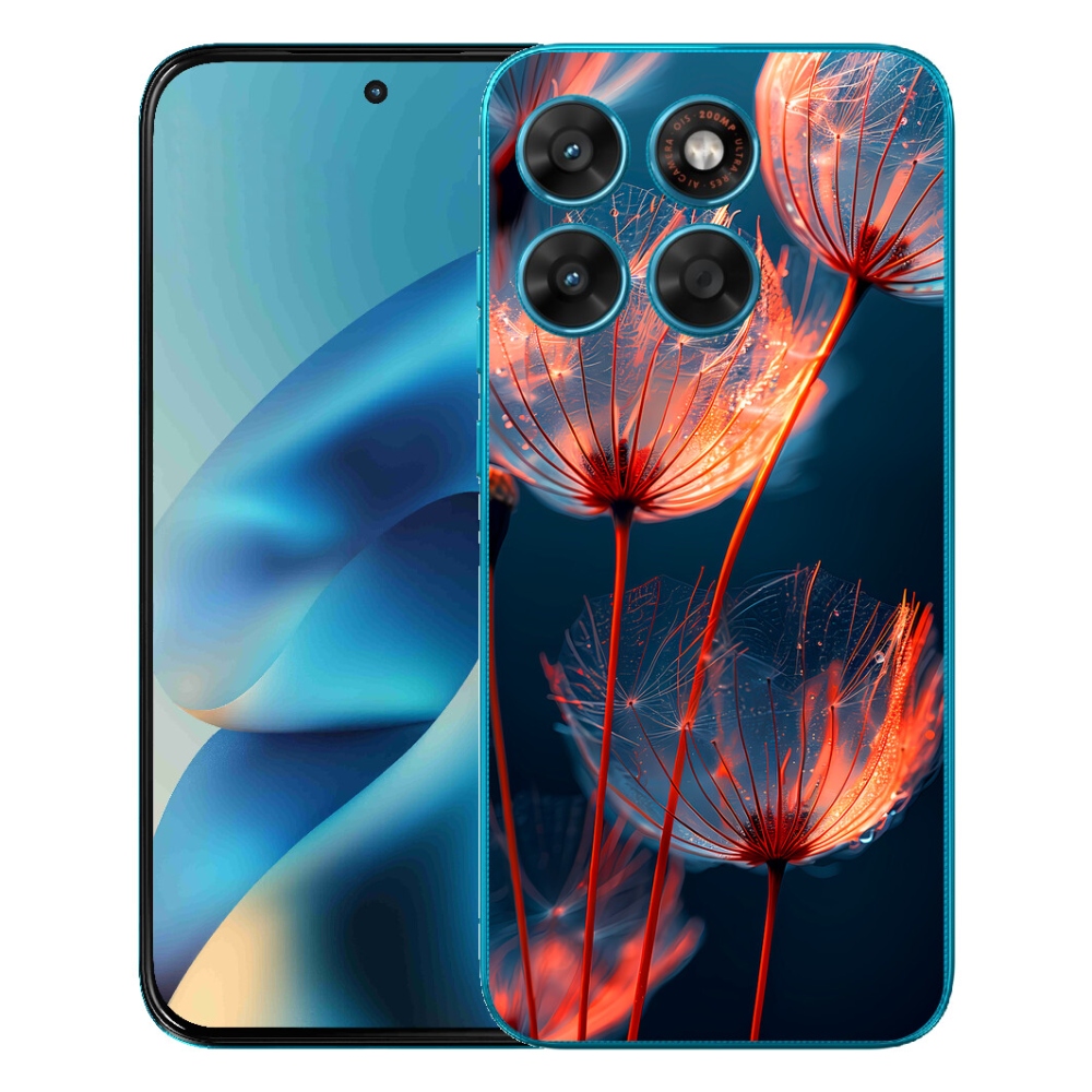 Gélové puzdro mmCase pre Motorola Moto G87/G77/G67 – svietiace chmýří