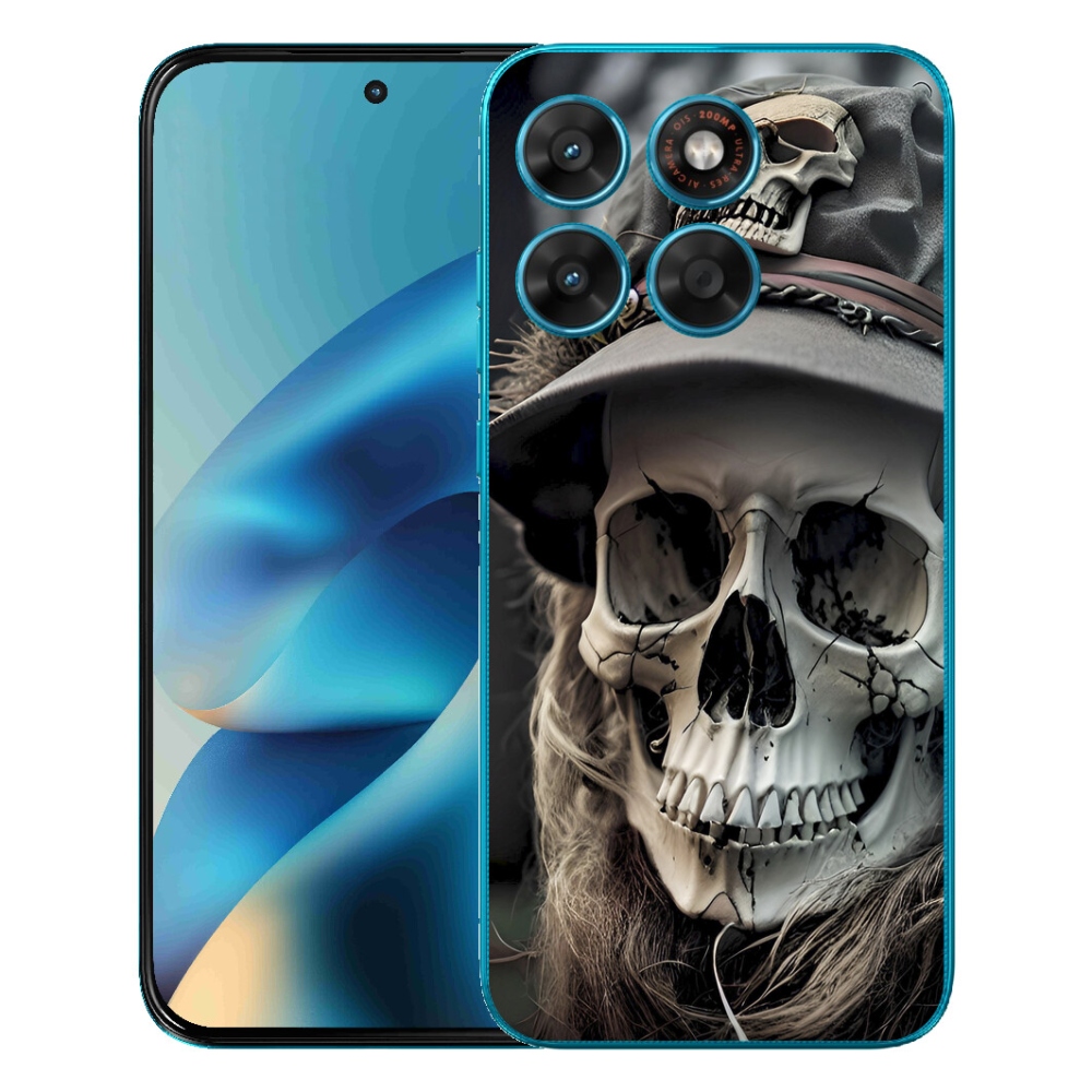 Gélový obal mmCase pre Motorola Moto G87/G77/G67 – tmavá lebka