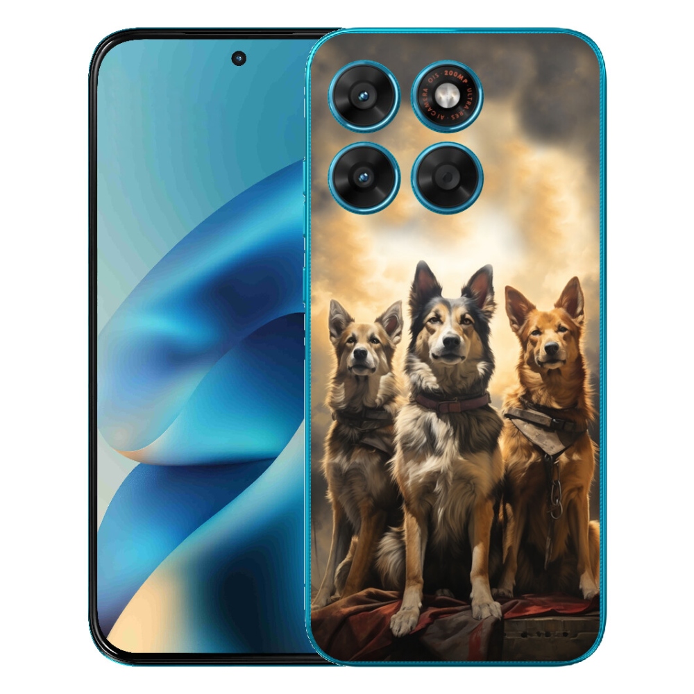 Gélový obal mmCase pre Motorola Moto G87/G77/G67 – tri psi