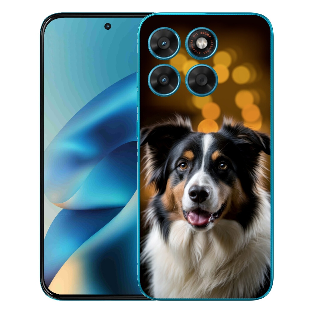 Gélové puzdro mmCase pre Motorola Moto G87/G77/G67 – usmievavý austrálsky ovčiak