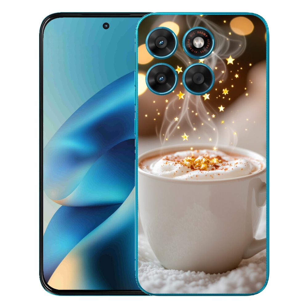Gélové puzdro mmCase pre Motorola Moto G87/G77/G67 – vianočný horúci nápoj